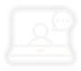laptop conversation icon illustration